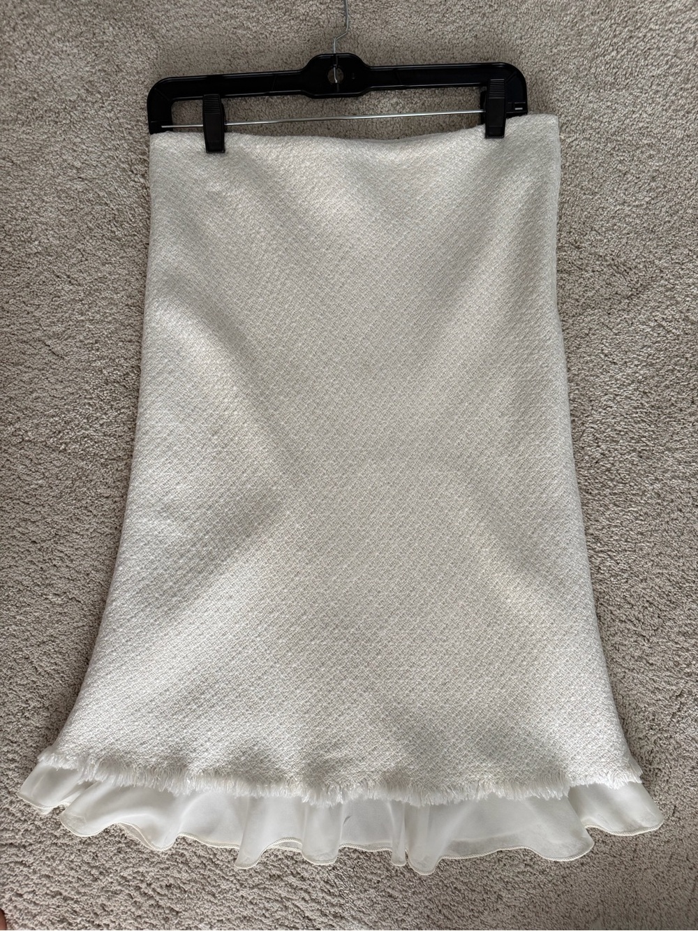 Cream Wool-Blend Skirt Size6